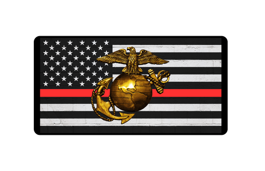 US Marine Fireman License Plate