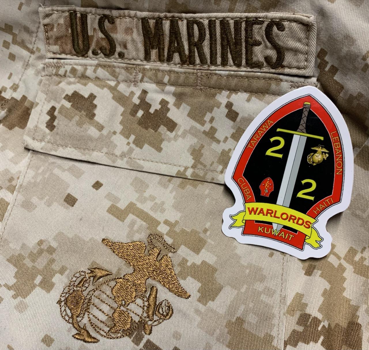 2/2, 2nd Battalion, 2nd Marines Sticker