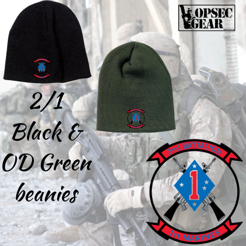 2/1, 2nd Battalion First Marines Embroidered Beanie