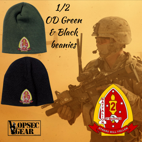 1/2 USMC Embroidered Beanie