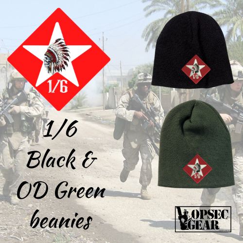 1/6 USMC Embroidered Beanie