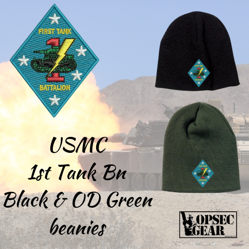 1st Tank Battalion Embroidered Beanie