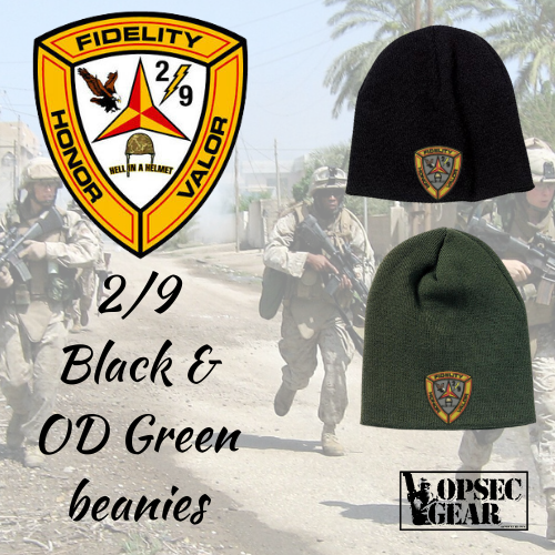 2/9 USMC Embroidered Beanie