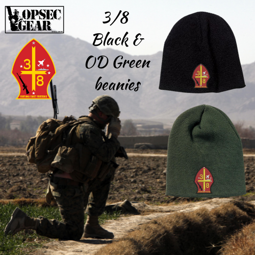 3/8 USMC Embroidered Beanie