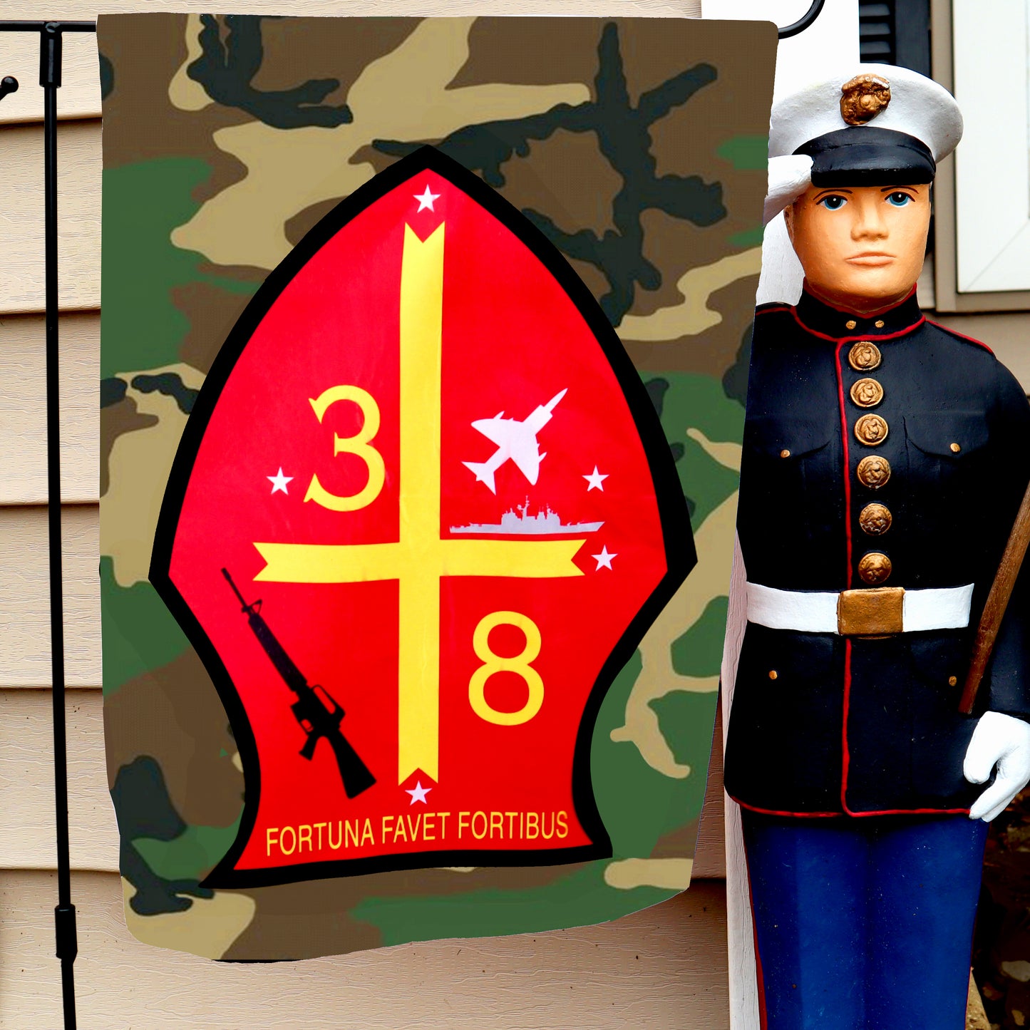 3/8 Marines Garden Flag