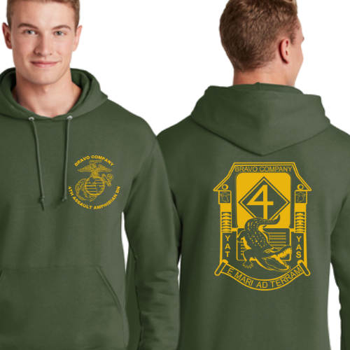 Bravo Co 4th AAB Shirts & Hoodies gold ink