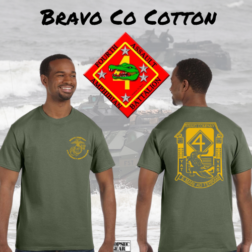 Bravo Co 4th AAB Shirts & Hoodies gold ink