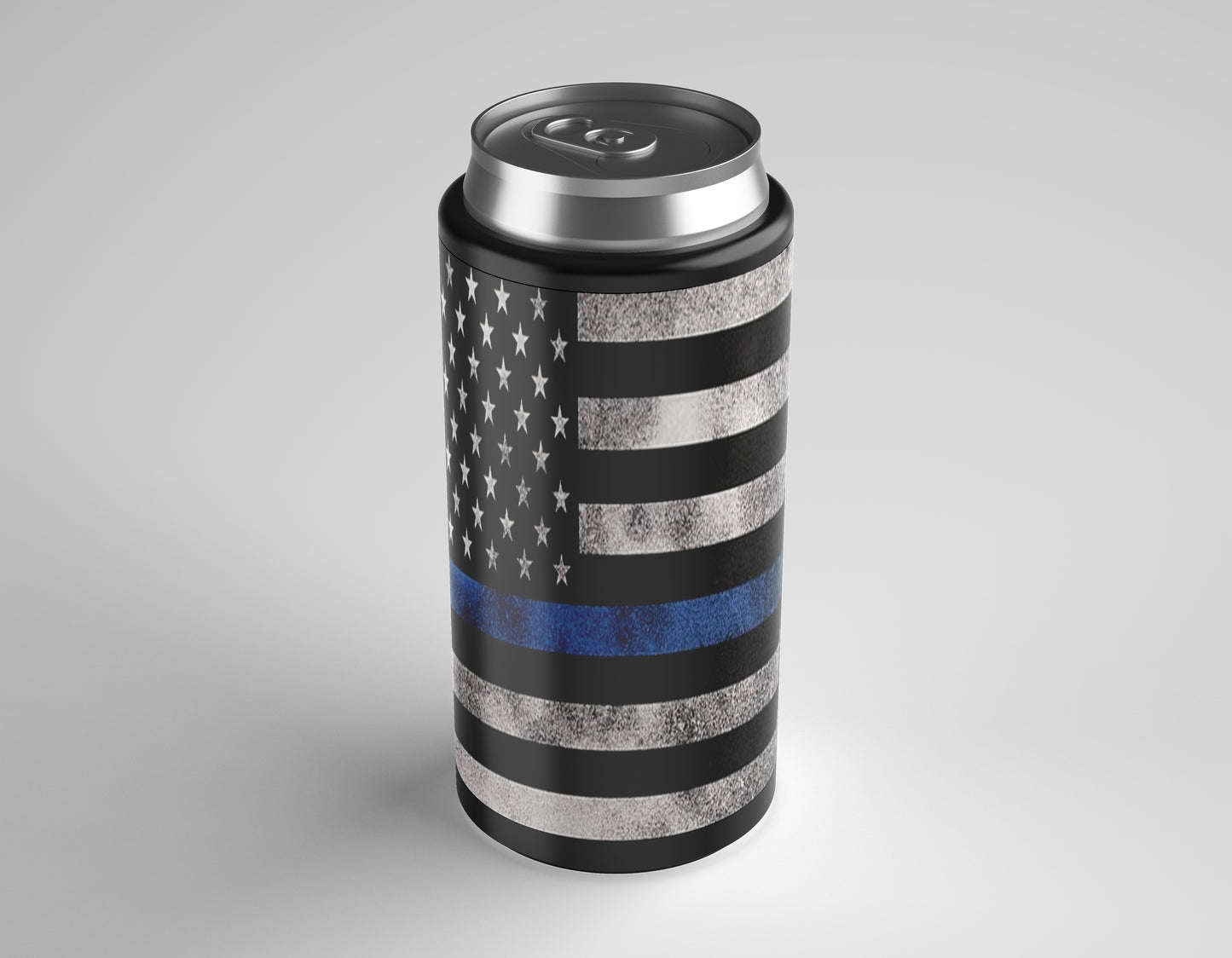 Police Blue Line Koozie