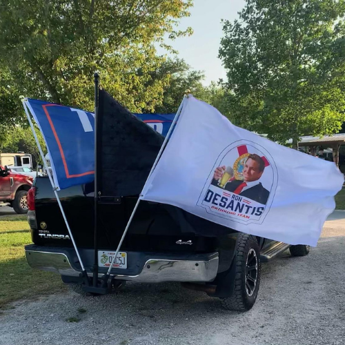 Governor Ron Desantis Drinking Team Flag!