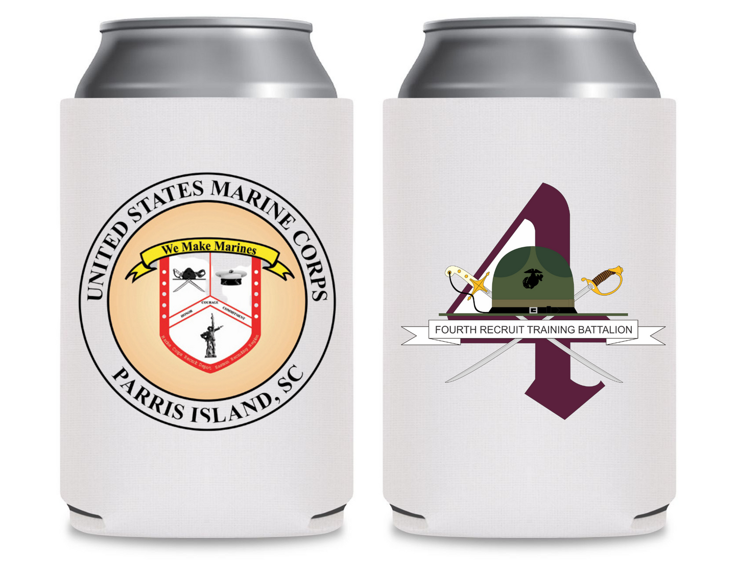 4th Battalion Parris Island Koozies